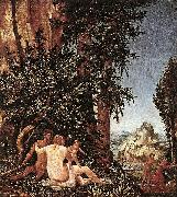 Albrecht Altdorfer Landscape with Satyr Family china oil painting artist